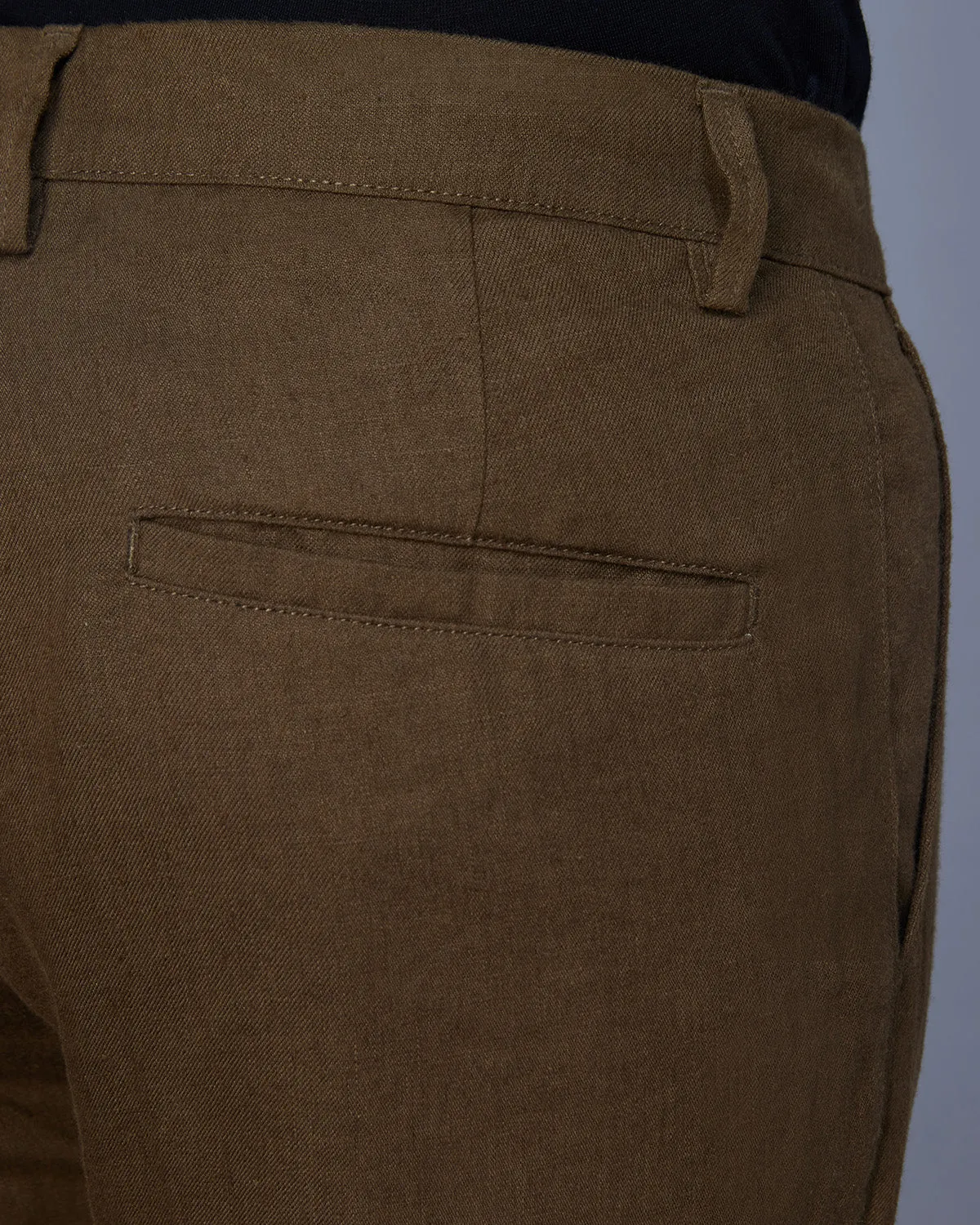 100% Linen Pants - Olive