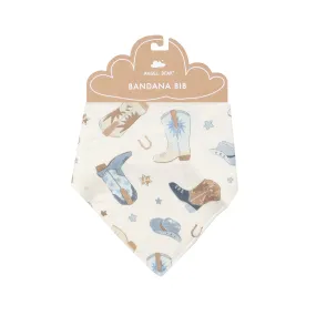 AD Bandana Bib - Cowboy Boots Blue