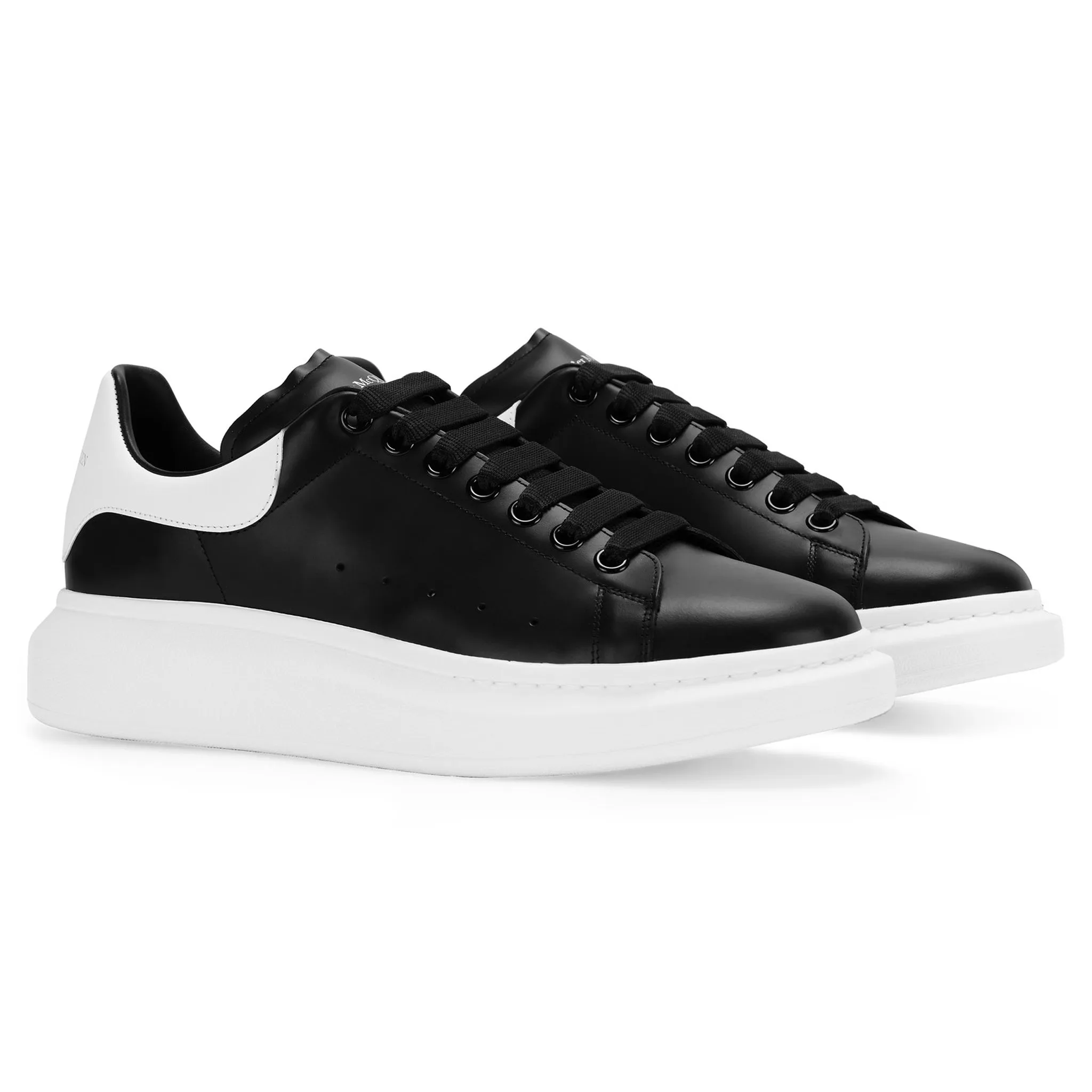 Alexander Mcqueen Raised Sole Black White Sneaker