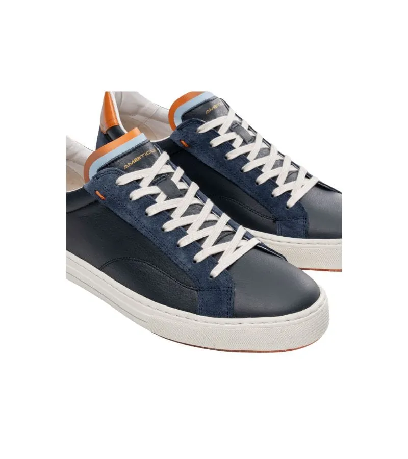 Ambitious Mens Lace Up Leather Navy Casual Shoe Anapolis - 11218-5979AM