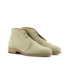 Ambrogio Bespoke Custom Men's Shoes Sand Suede Leather Flex Chukka Boots (AMB2198)