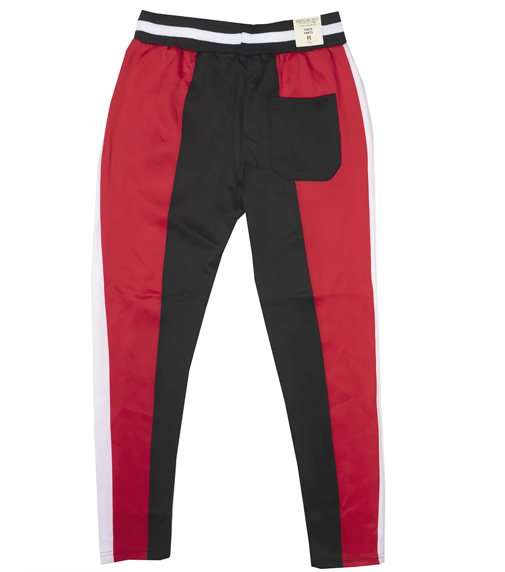 Red and Black American Bazi Track Pants - Model RJJ-7002