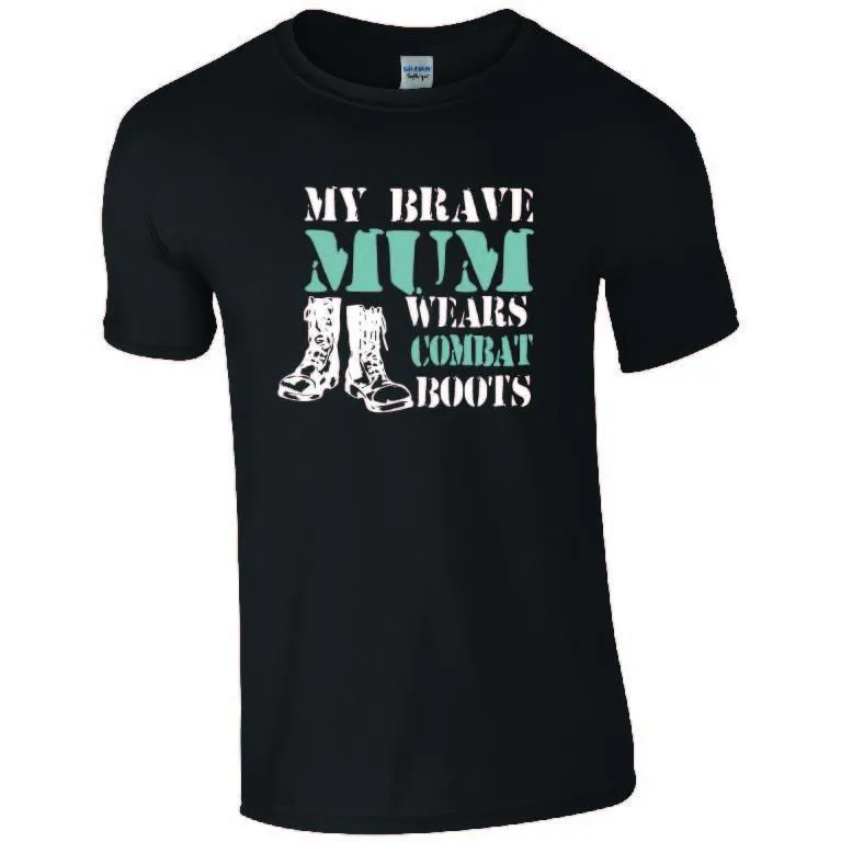 Army - My Brave Mum wears combat boots T-Shirt