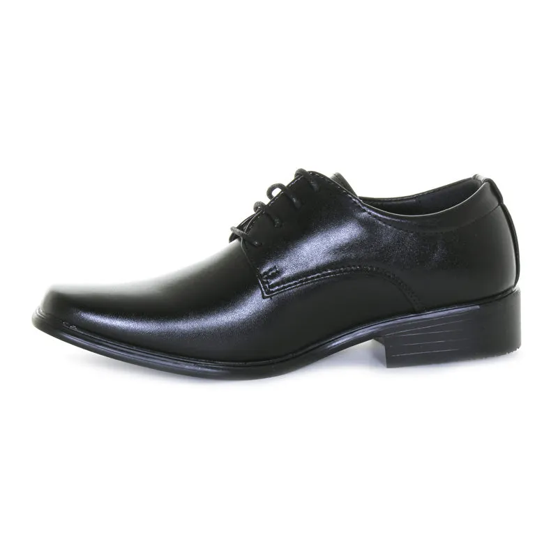 Boys Black Tie Dress Shoes