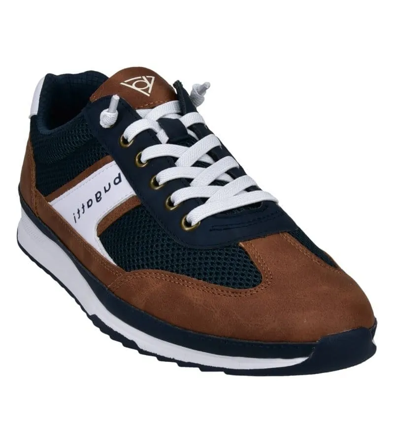 Bugatti Mens Casual Lace Up Brown Trainer Shoe Riptide - 321-A3A01