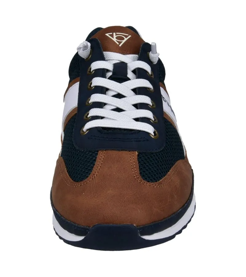 Bugatti Mens Casual Lace Up Brown Trainer Shoe Riptide - 321-A3A01