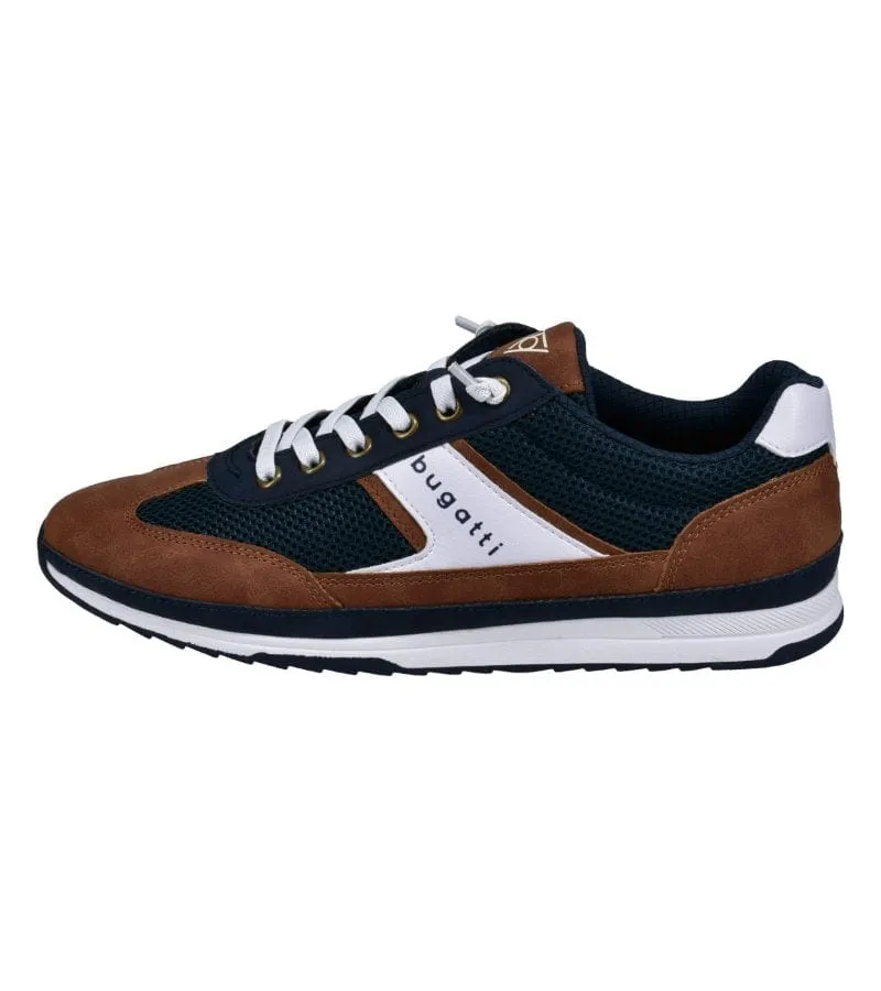 Bugatti Mens Casual Lace Up Brown Trainer Shoe Riptide - 321-A3A01