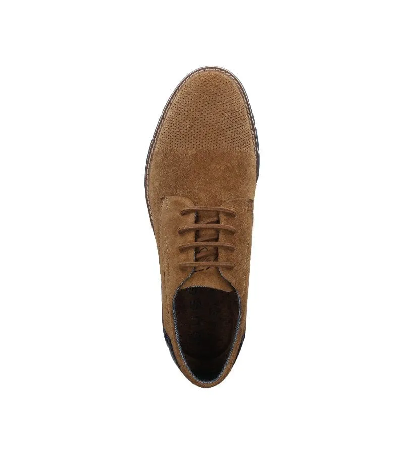 Bugatti Mens Lace Up Suede Leather Smart Casual Shoe Simone Comfort  - 331-9711K