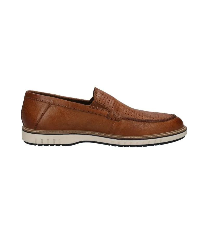 Bugatti Mens Slip On Leather Tan Casual Shoe Makori - 331-AIC61