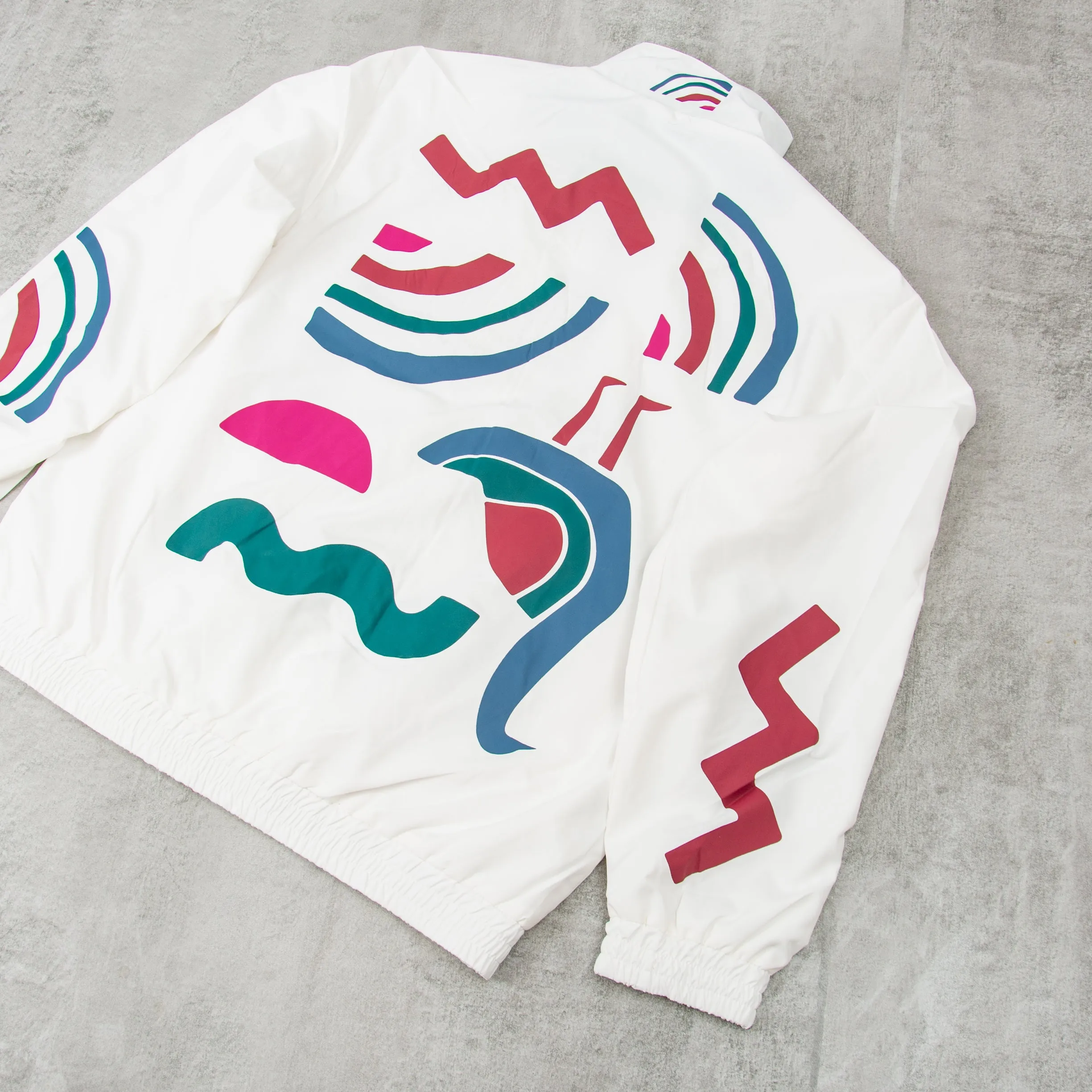 Parra Tennis Stylish Track Jacket - Classic White