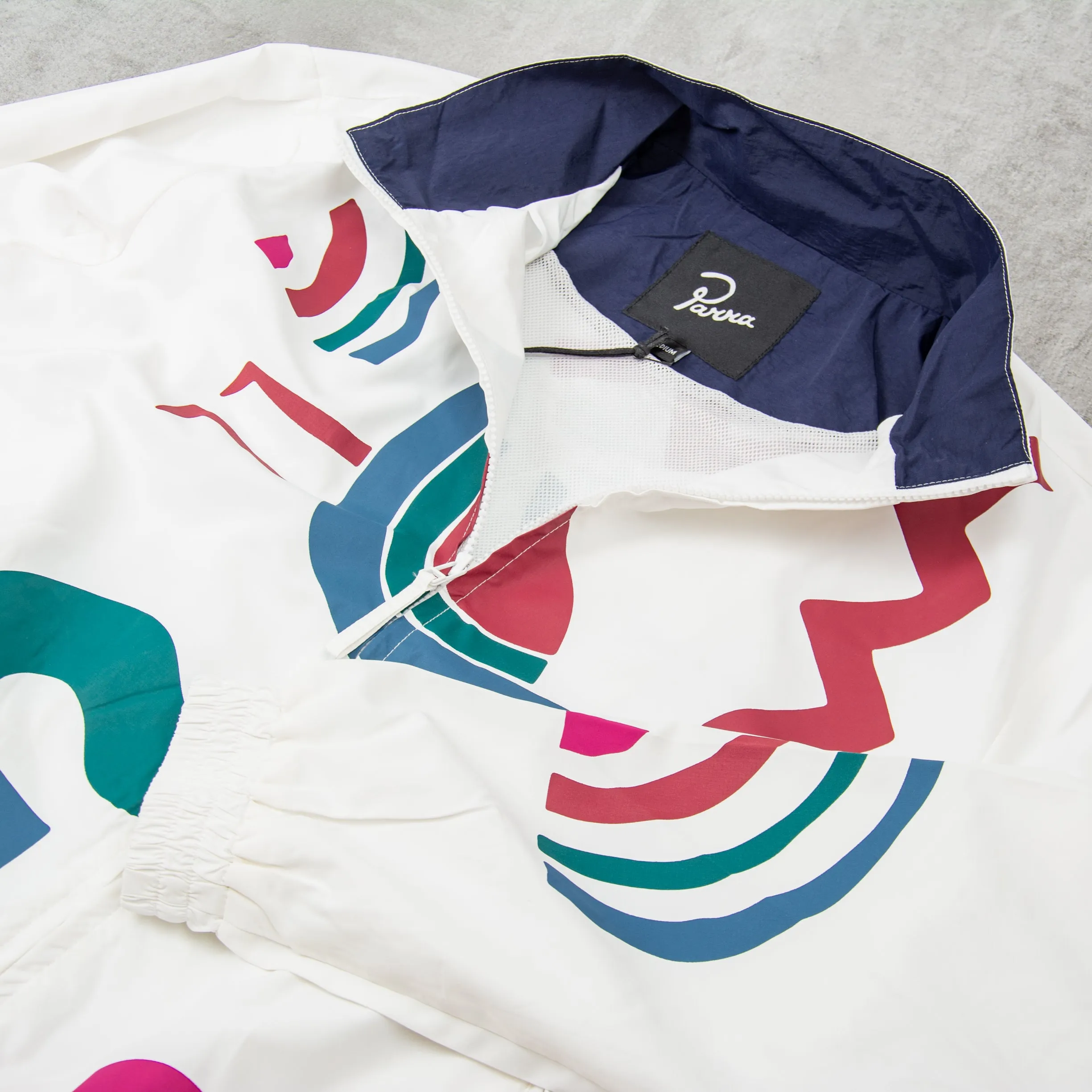 Parra Tennis Stylish Track Jacket - Classic White