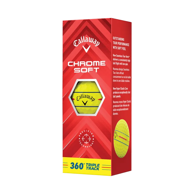 Callaway Chrome Soft 360 Triple Track Yellow Sleeve