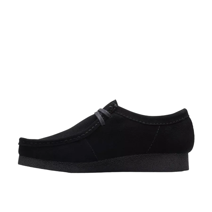 Clarks Mens Wallabee Evo 26172820 - Trendy Black Casual Shoe