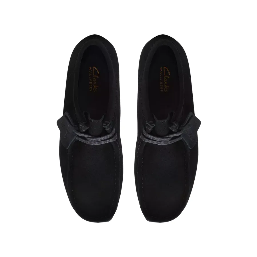 Clarks Mens Wallabee Evo 26172820 - Trendy Black Casual Shoe