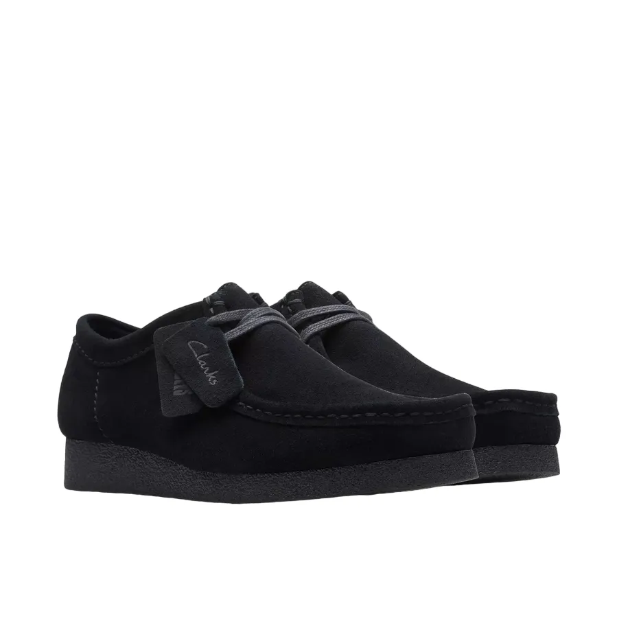 Clarks Mens Wallabee Evo 26172820 - Trendy Black Casual Shoe