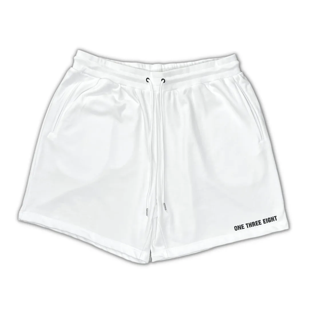 COLLEGE TRACK SHORTS - OFF WHITE