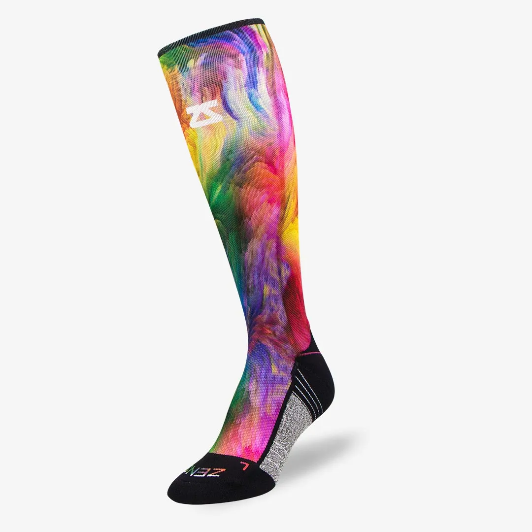 Color Explosion Compression Socks (Knee-High)