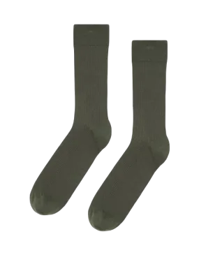 Dusty Olive Classic Organic Cotton Socks by Colorful Standard