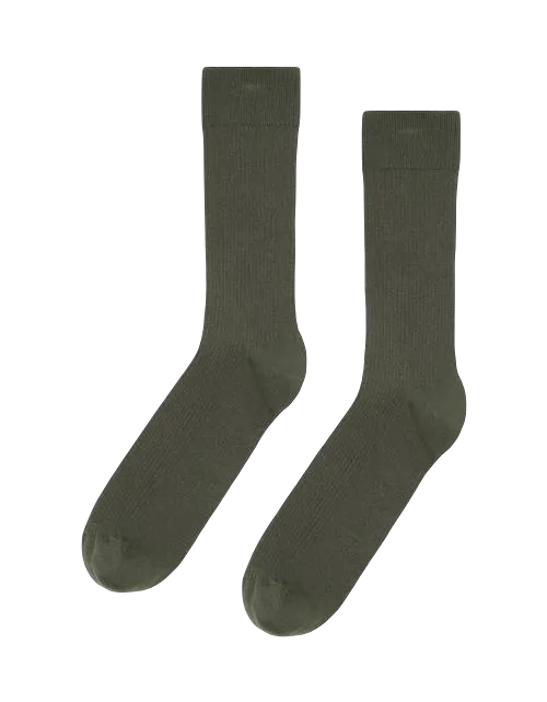 Dusty Olive Classic Organic Cotton Socks by Colorful Standard