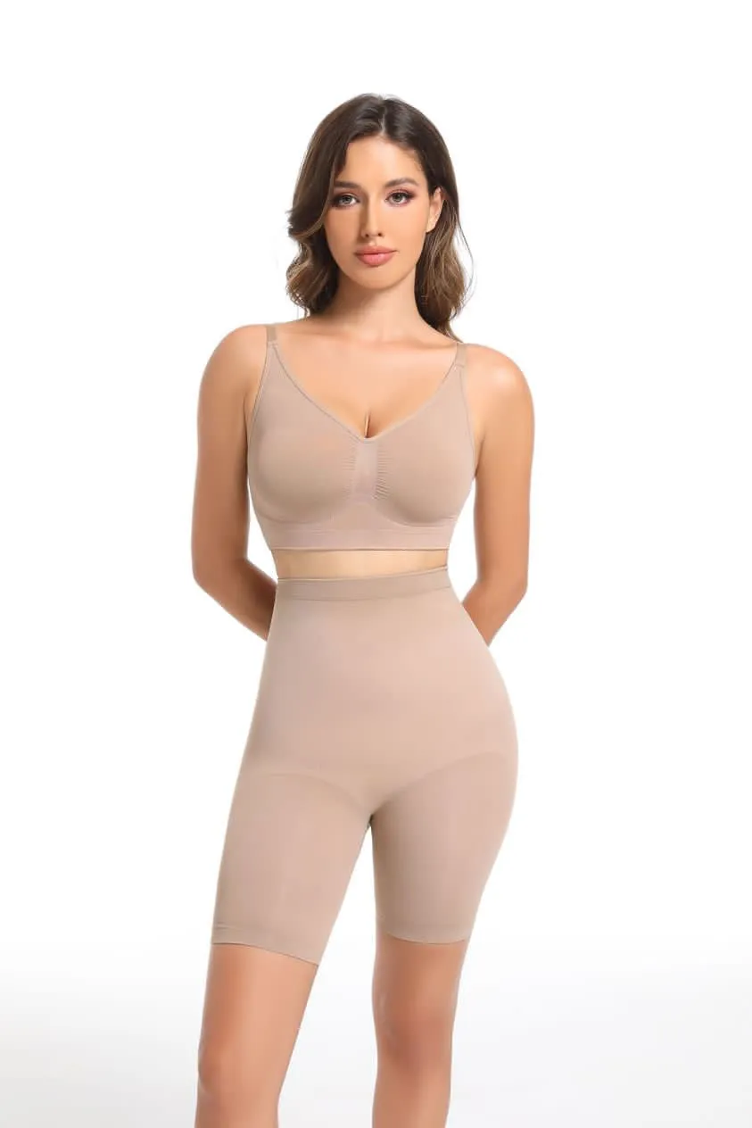 DM Shapewear seamless High Waist above the knee push up shorts Mt000374B