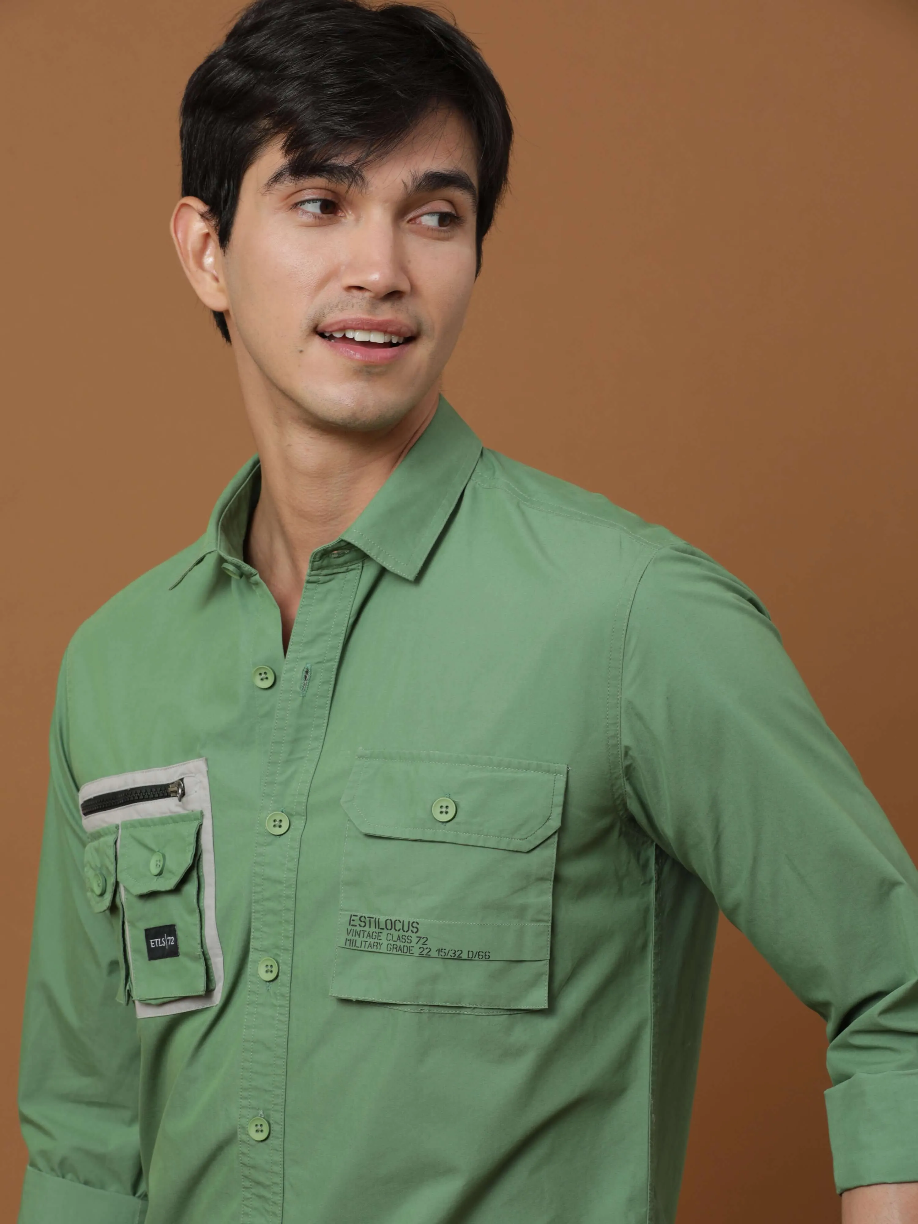 Etls/72 Cargo Green Shirt