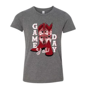 'Game Day Y’all' Boots Graphic T-Shirt | Crimson