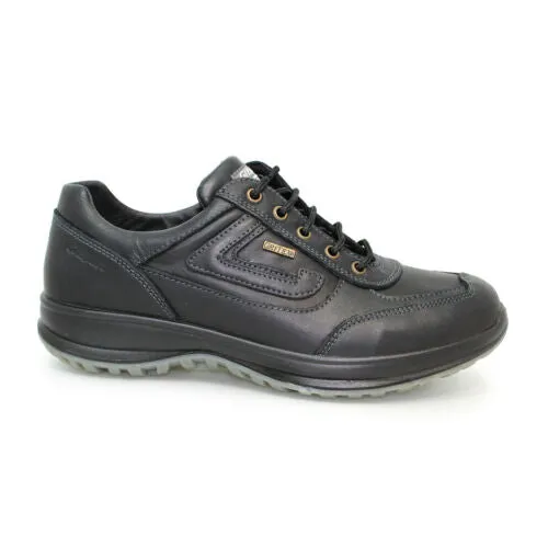 Grisport Airwalker Black Shoes Leather Walking Shoe Water Resistant Comfort