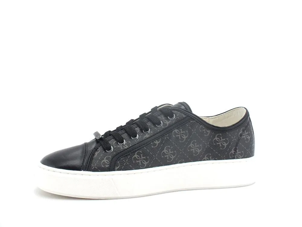 GUESS Sneaker Loghi Printed Leather Coal FM5VCUELE12