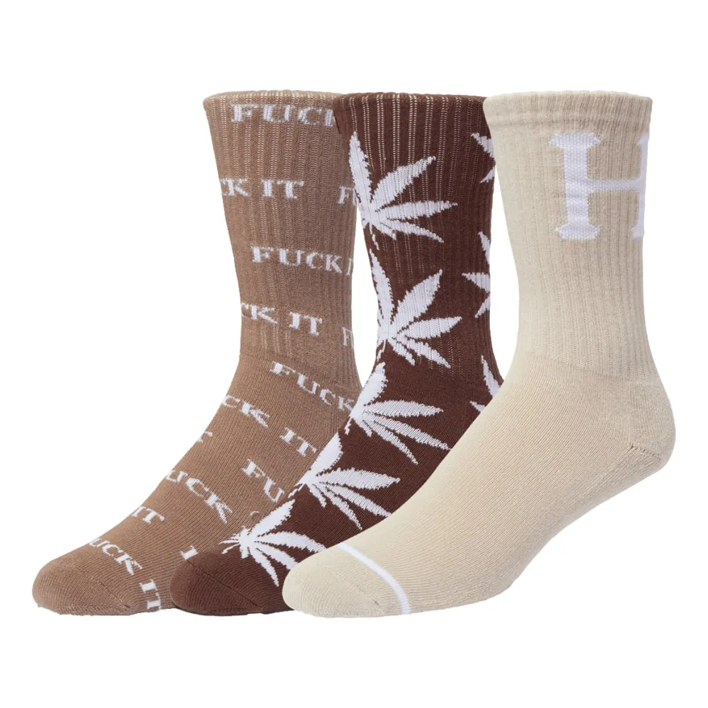 HUF HUF VARIETY 3 PACK SOCK-MULTI