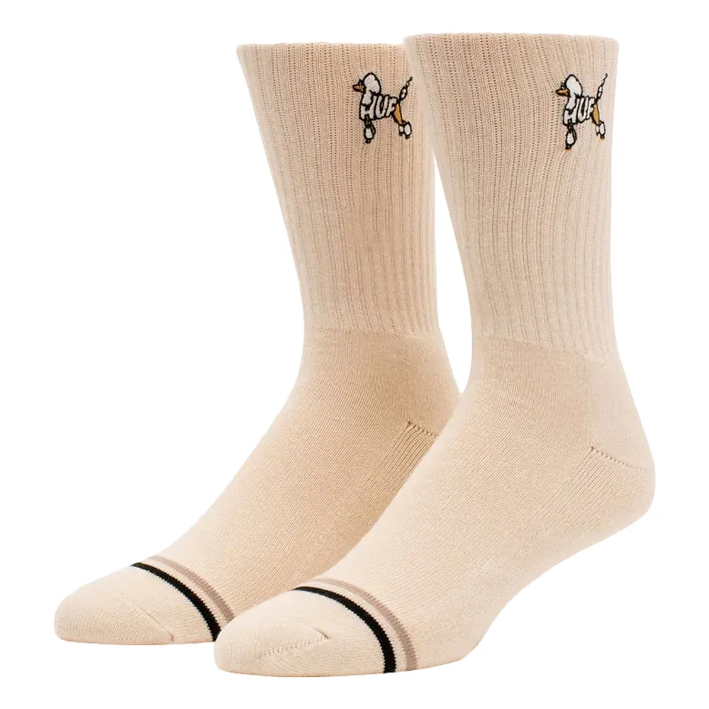 HUF POODLE CREW SOCK-CREAM