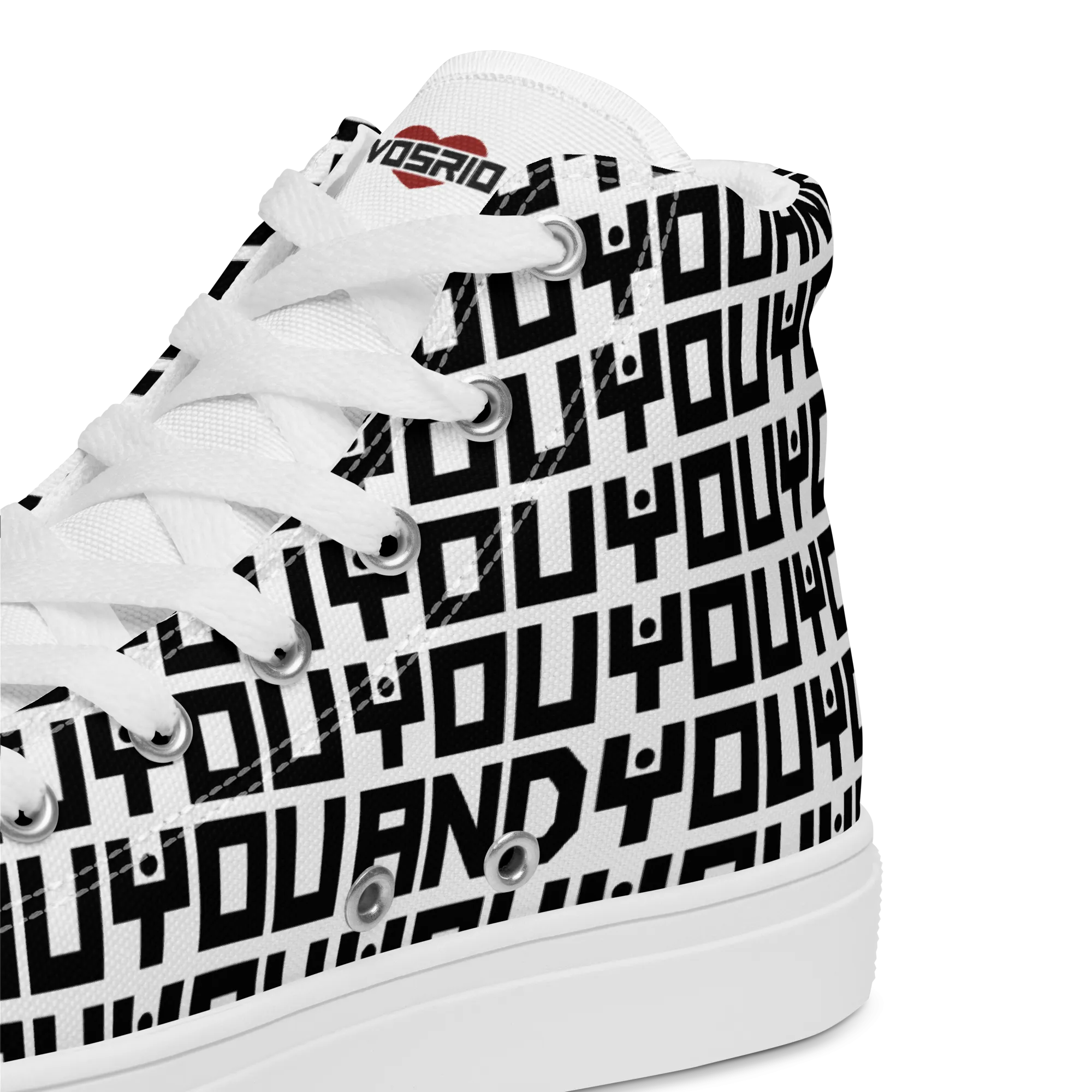 Jesus Loves Everyone Women’s high top canvas shoes