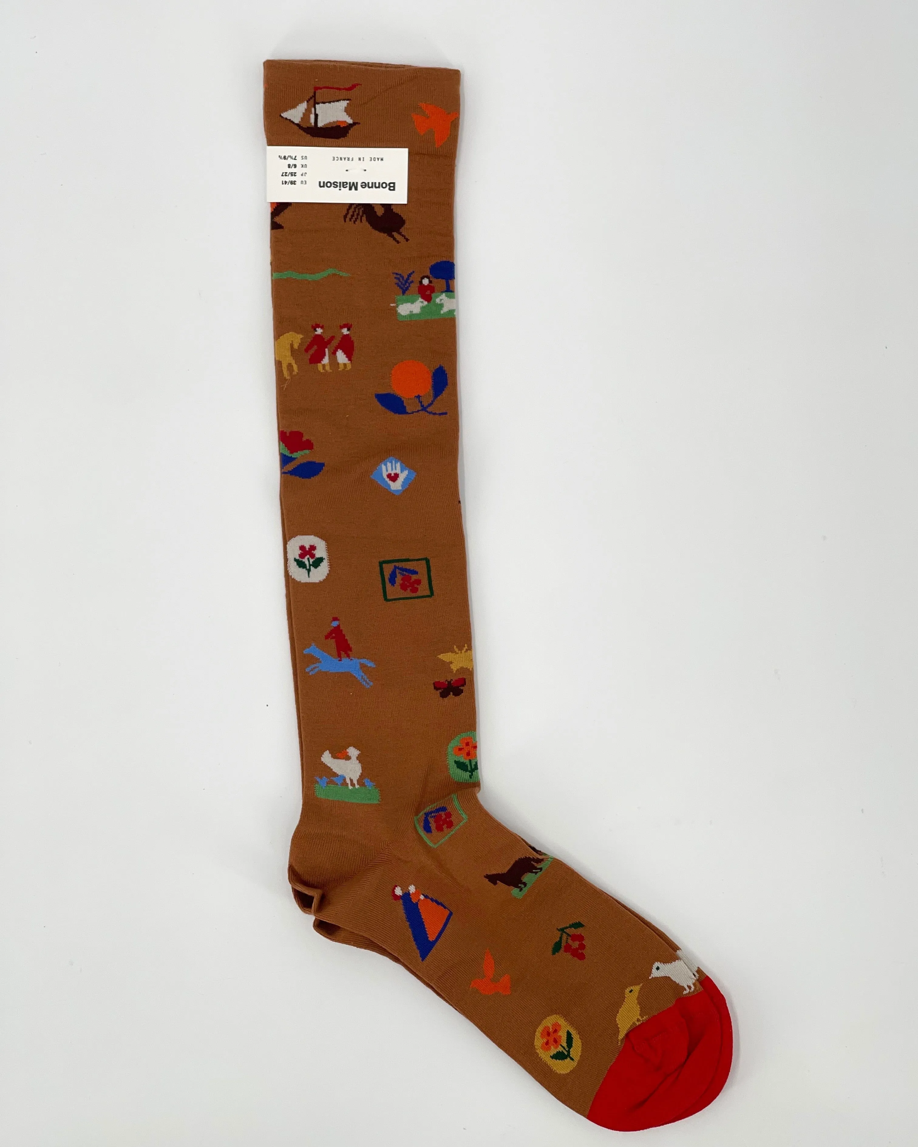 Knee-High Cotton Blend Socks