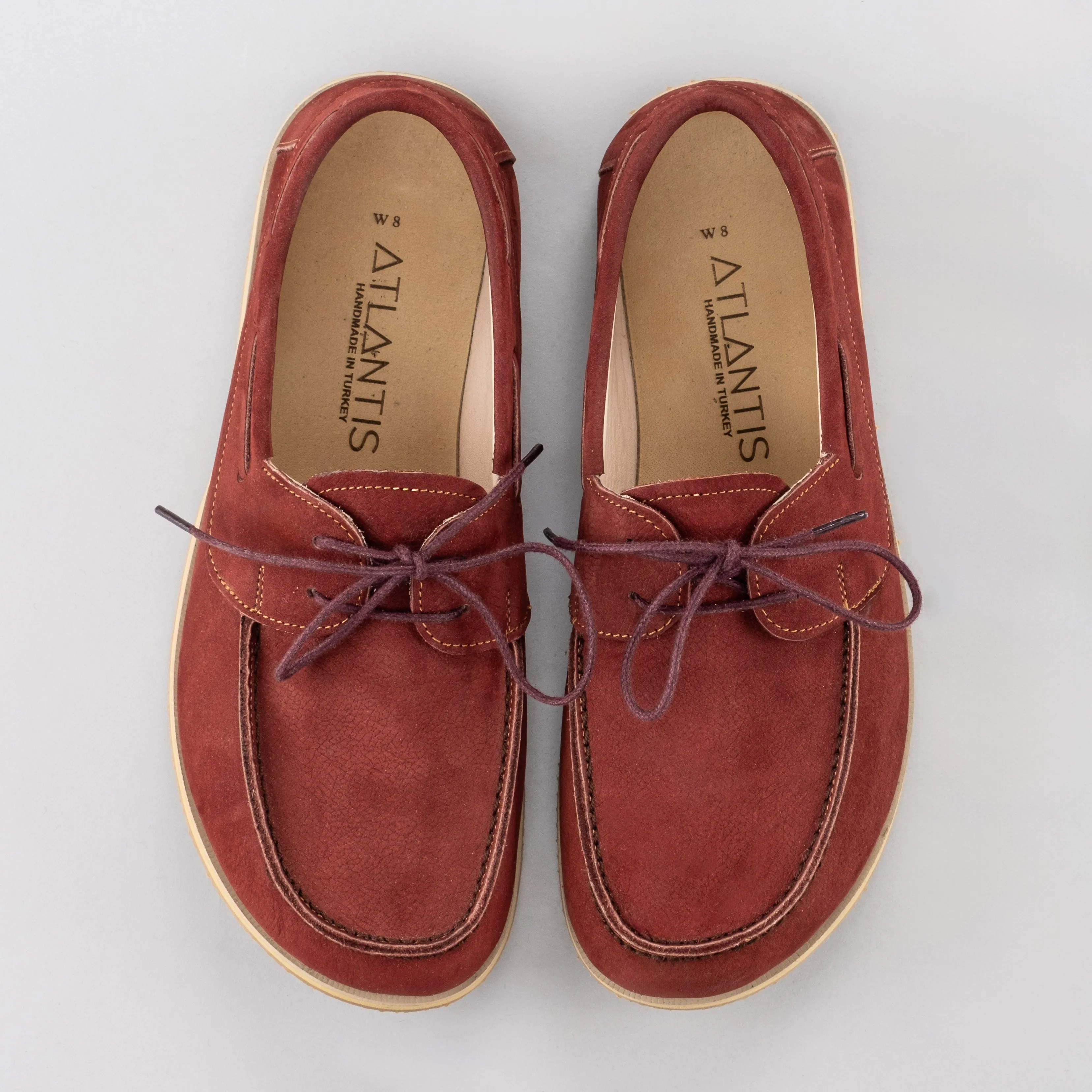 Men's Burgundy Boat Shoes