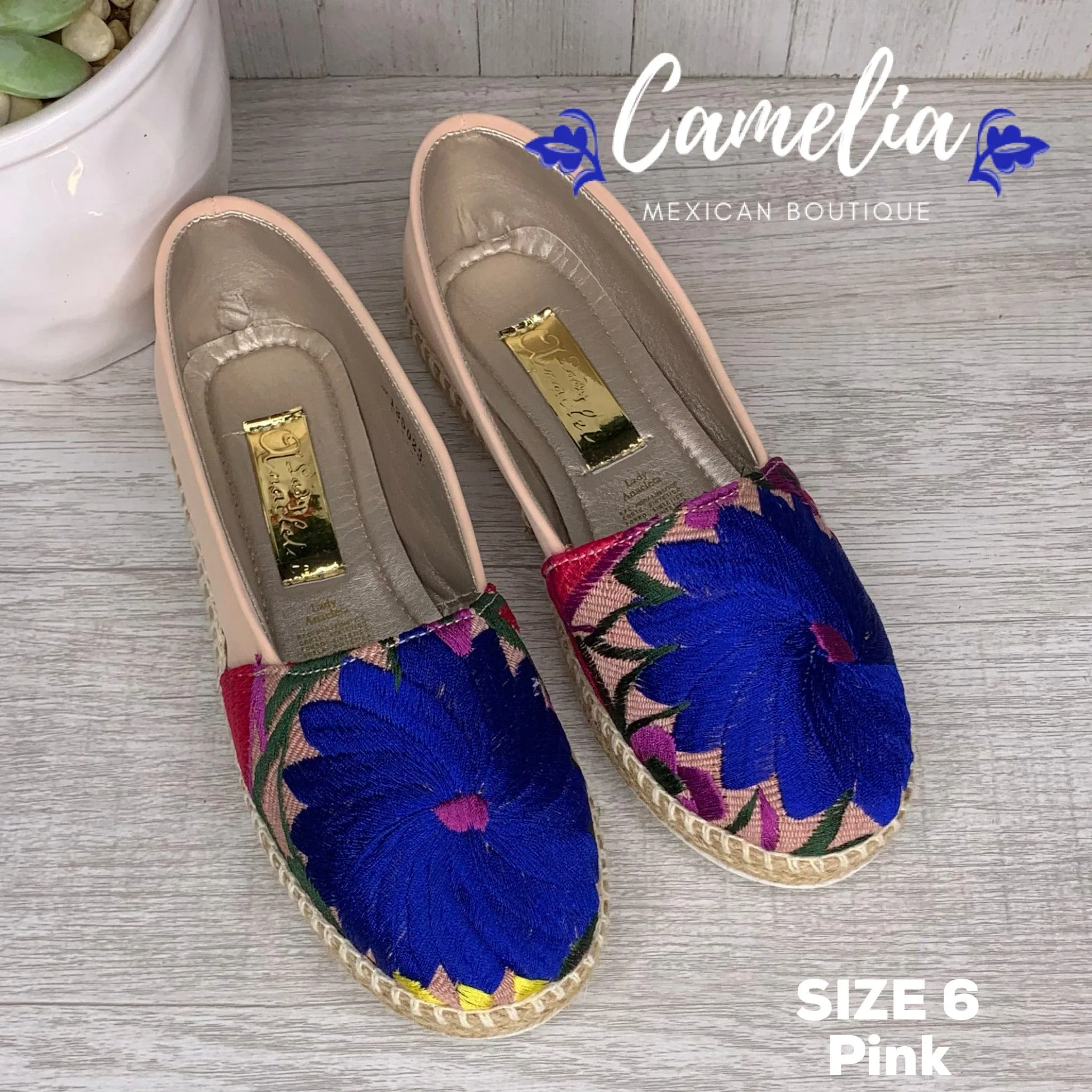 Mexican Embroidered Espadrille Shoes Zinnia