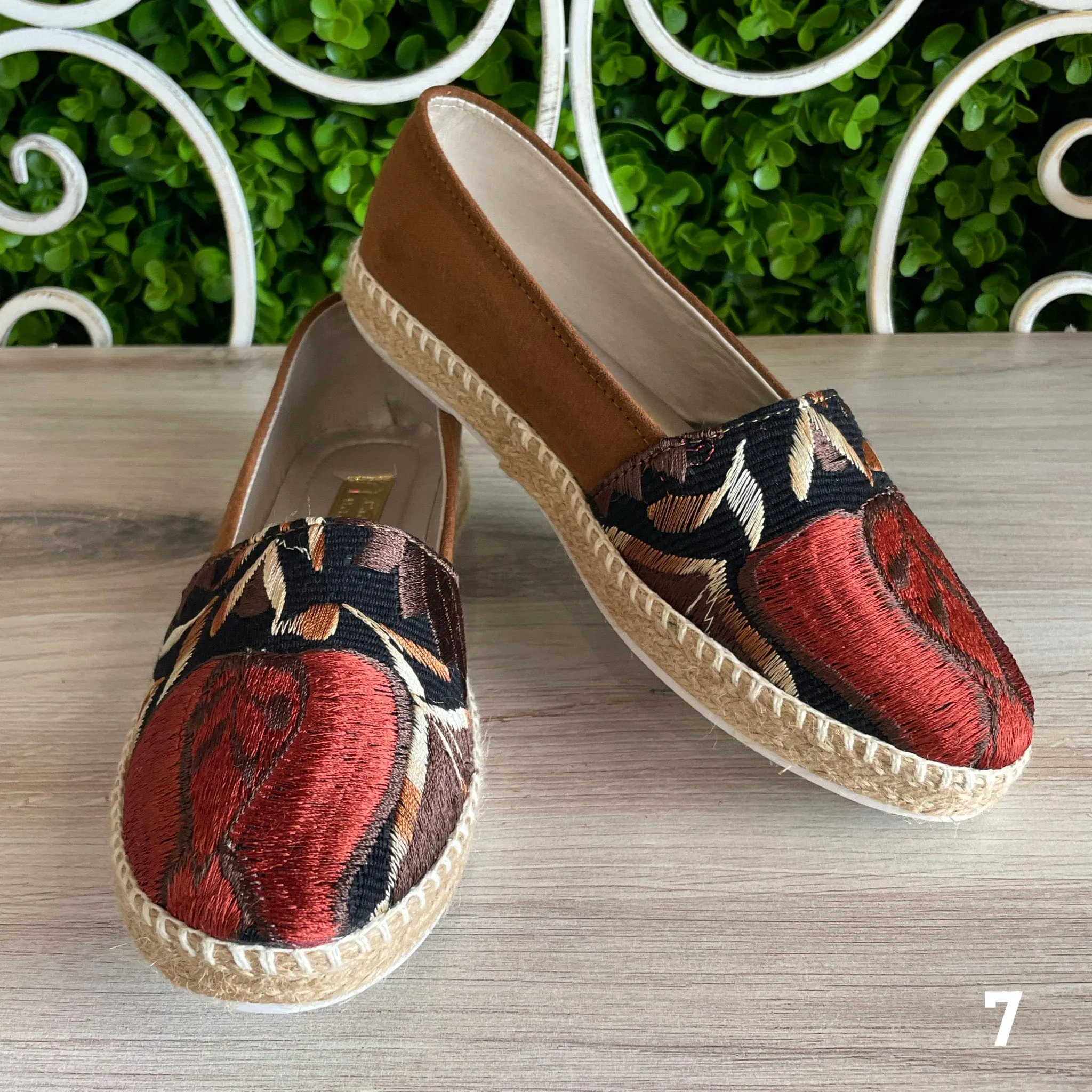 Mexican Embroidered Espadrille Shoes Zinnia