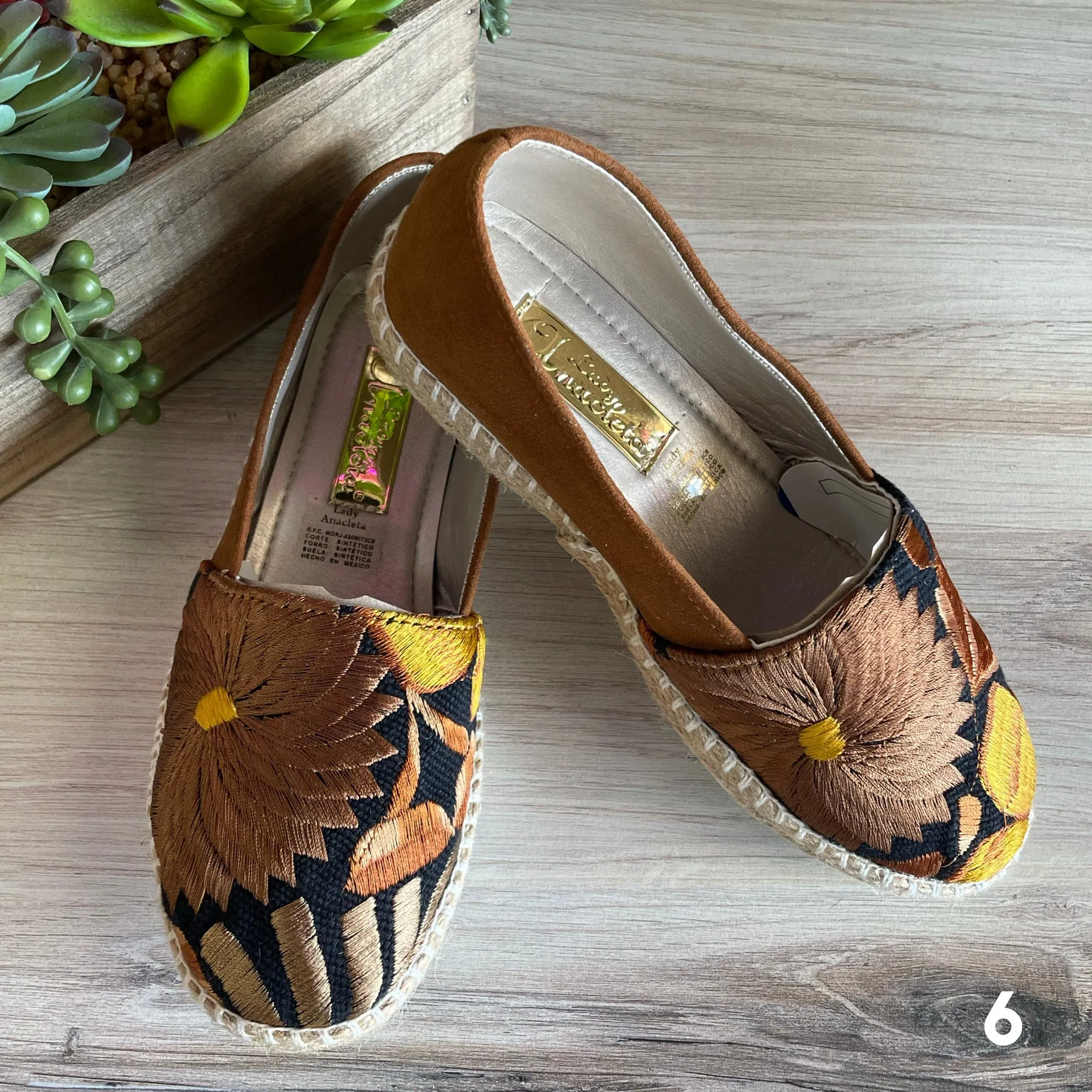 Mexican Embroidered Espadrille Shoes Zinnia