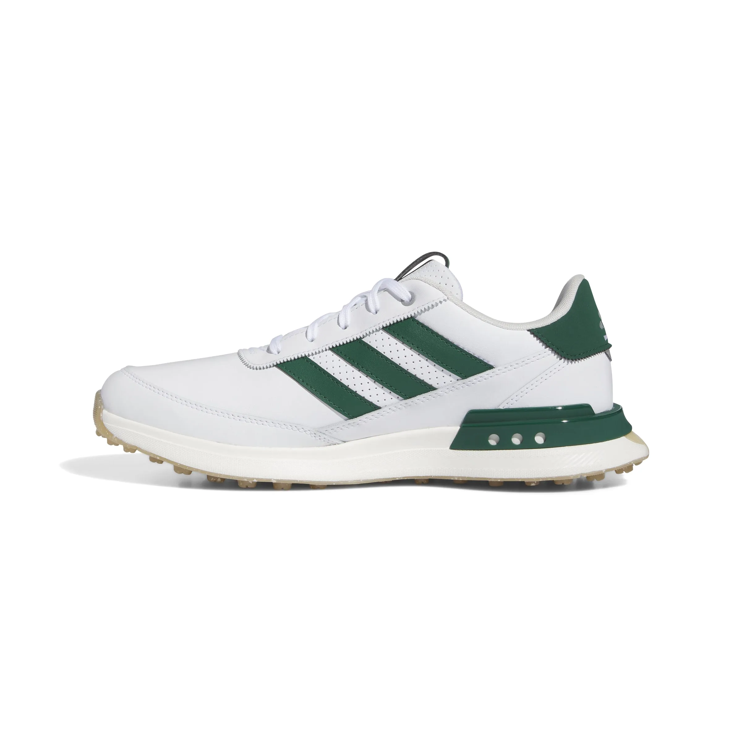 NEW adidas S2G Spikeless Leather 24 Golf Shoes - White/Court Green/Gum4