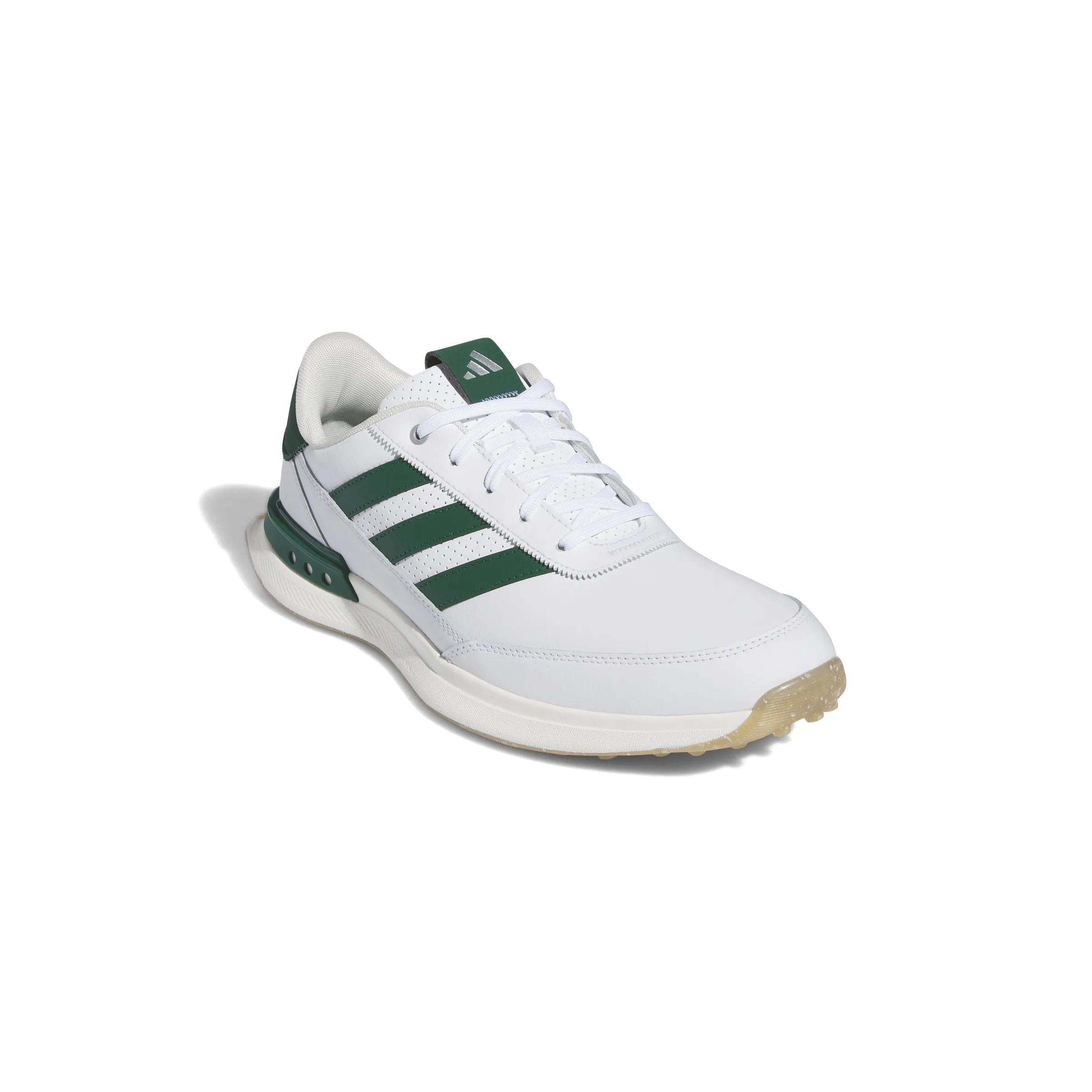 NEW adidas S2G Spikeless Leather 24 Golf Shoes - White/Court Green/Gum4