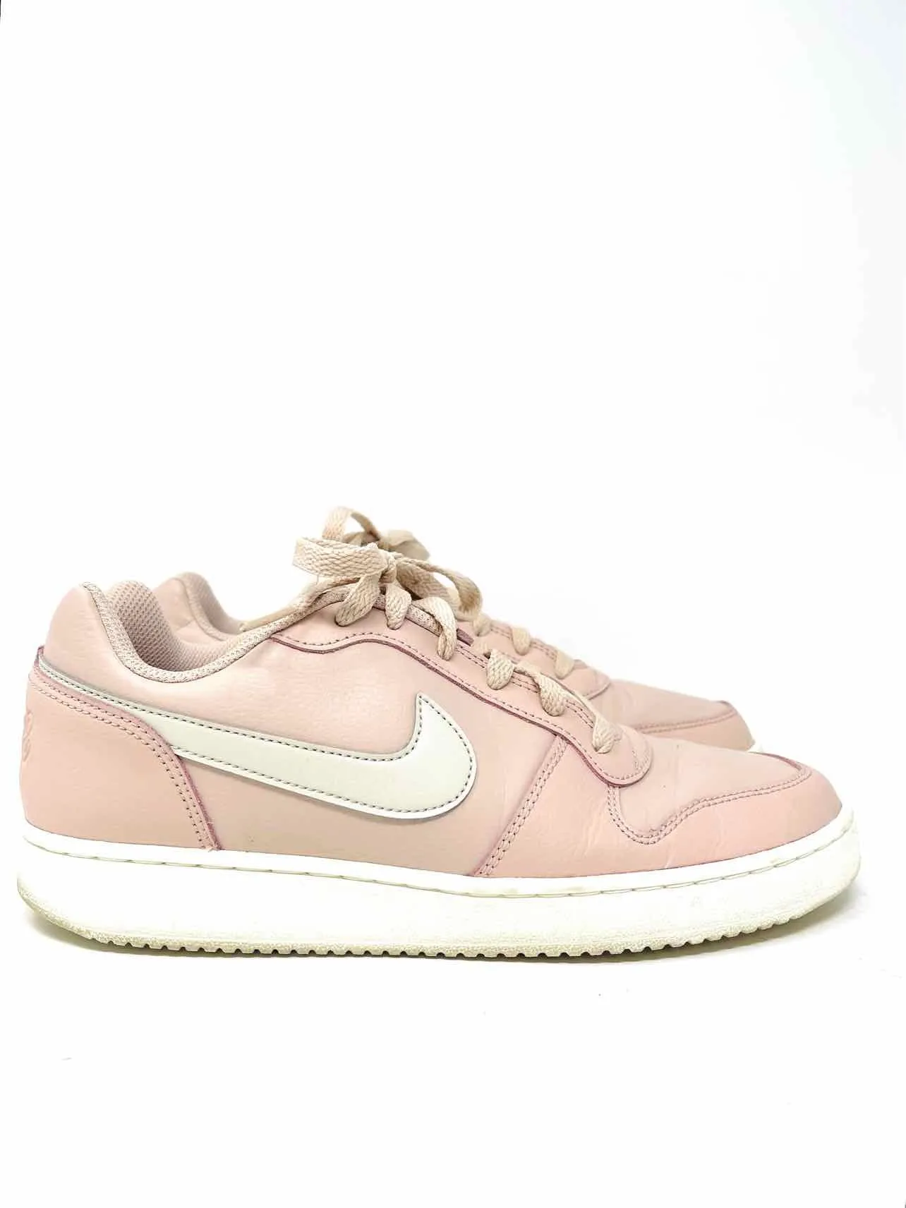 Nike Size 9.5 Blush Lace-Up Leather Shoes Sneakers