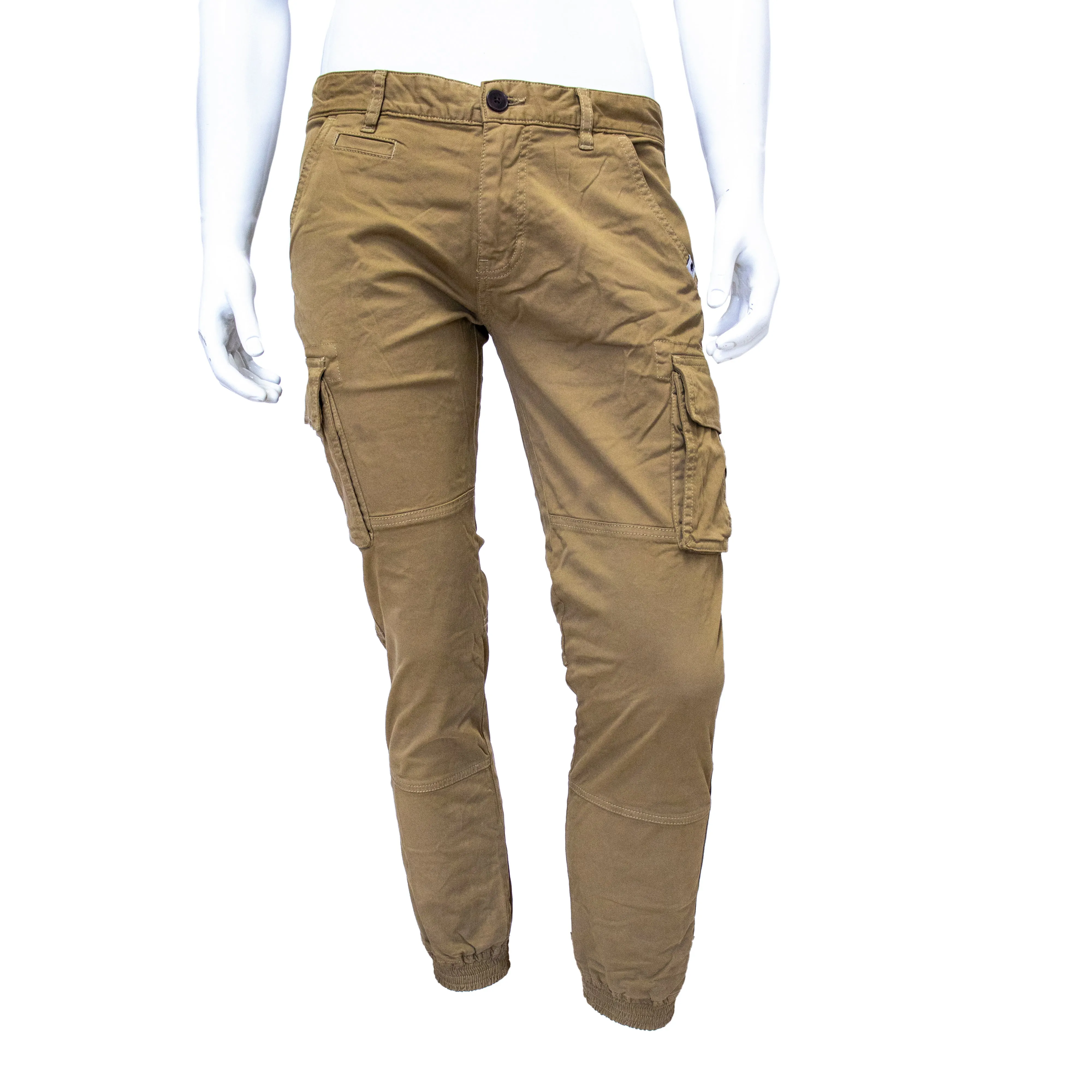 Pantaloni Cargo con polsino Col.Beige