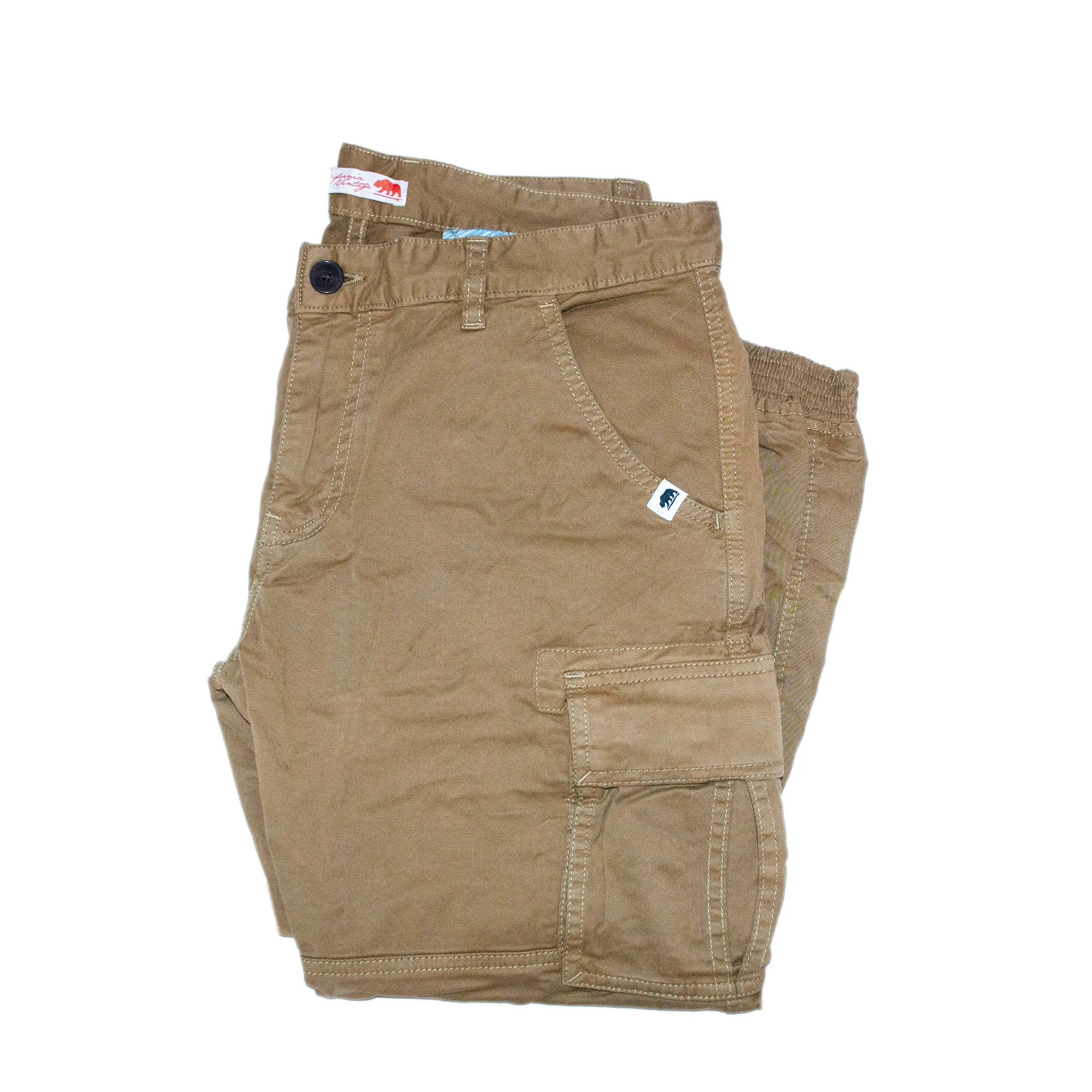 Pantaloni Cargo con polsino Col.Beige