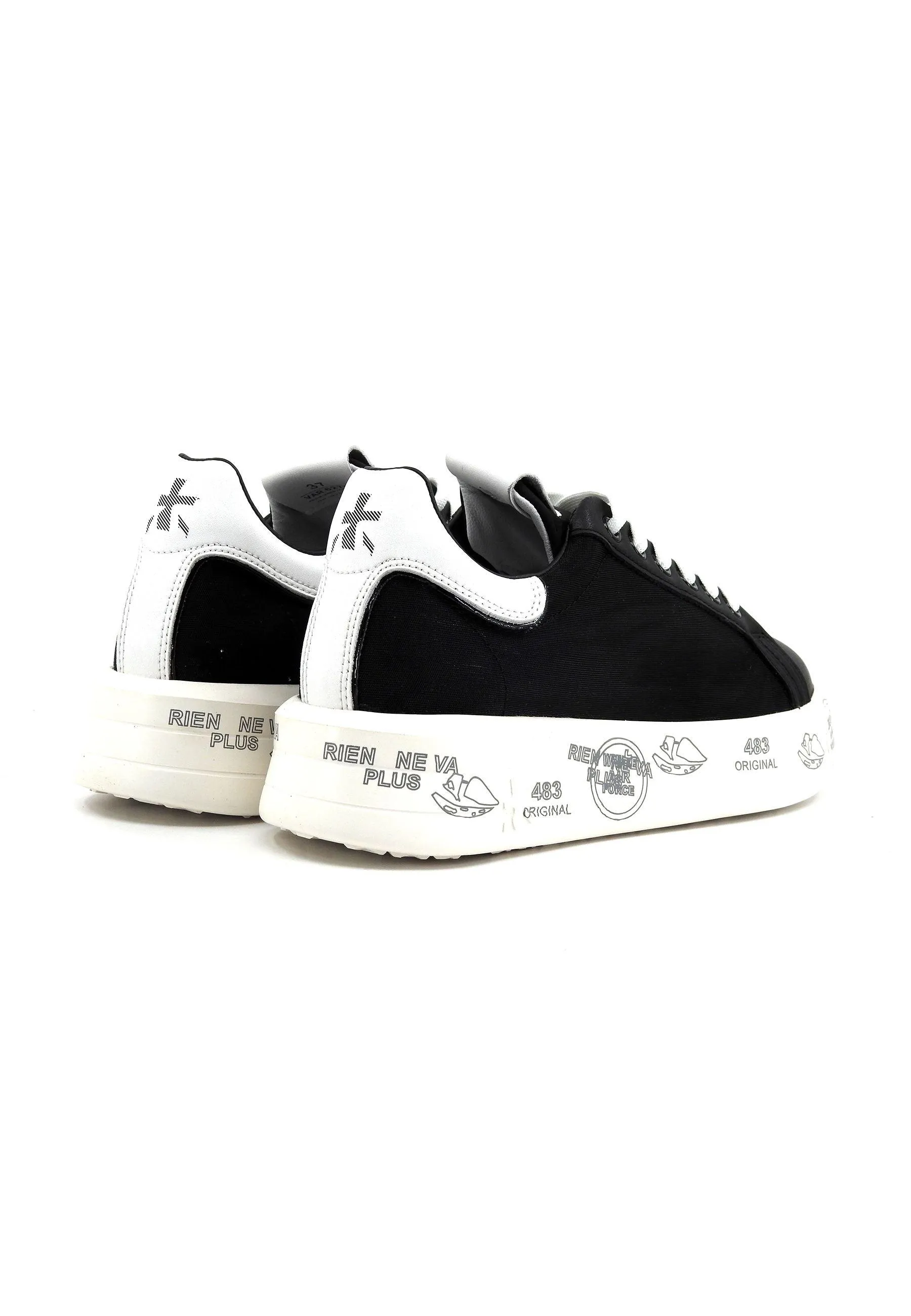 PREMIATA Sneaker Donna Black White BELLE-6278