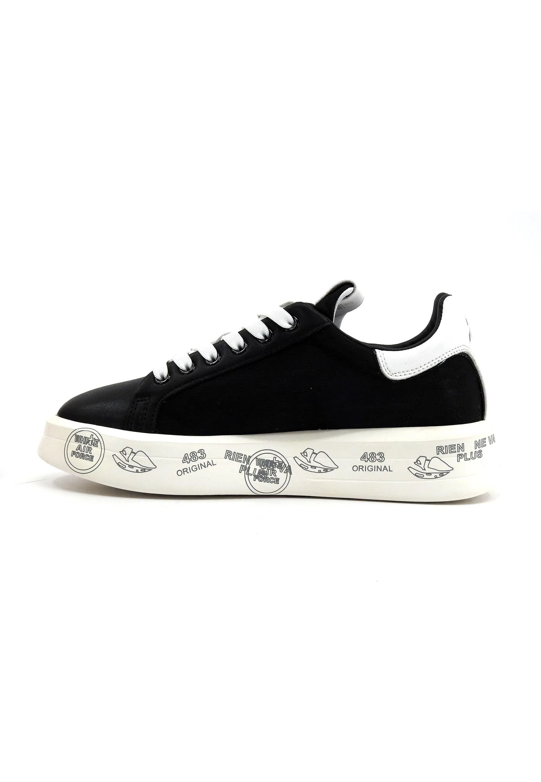 PREMIATA Sneaker Donna Black White BELLE-6278