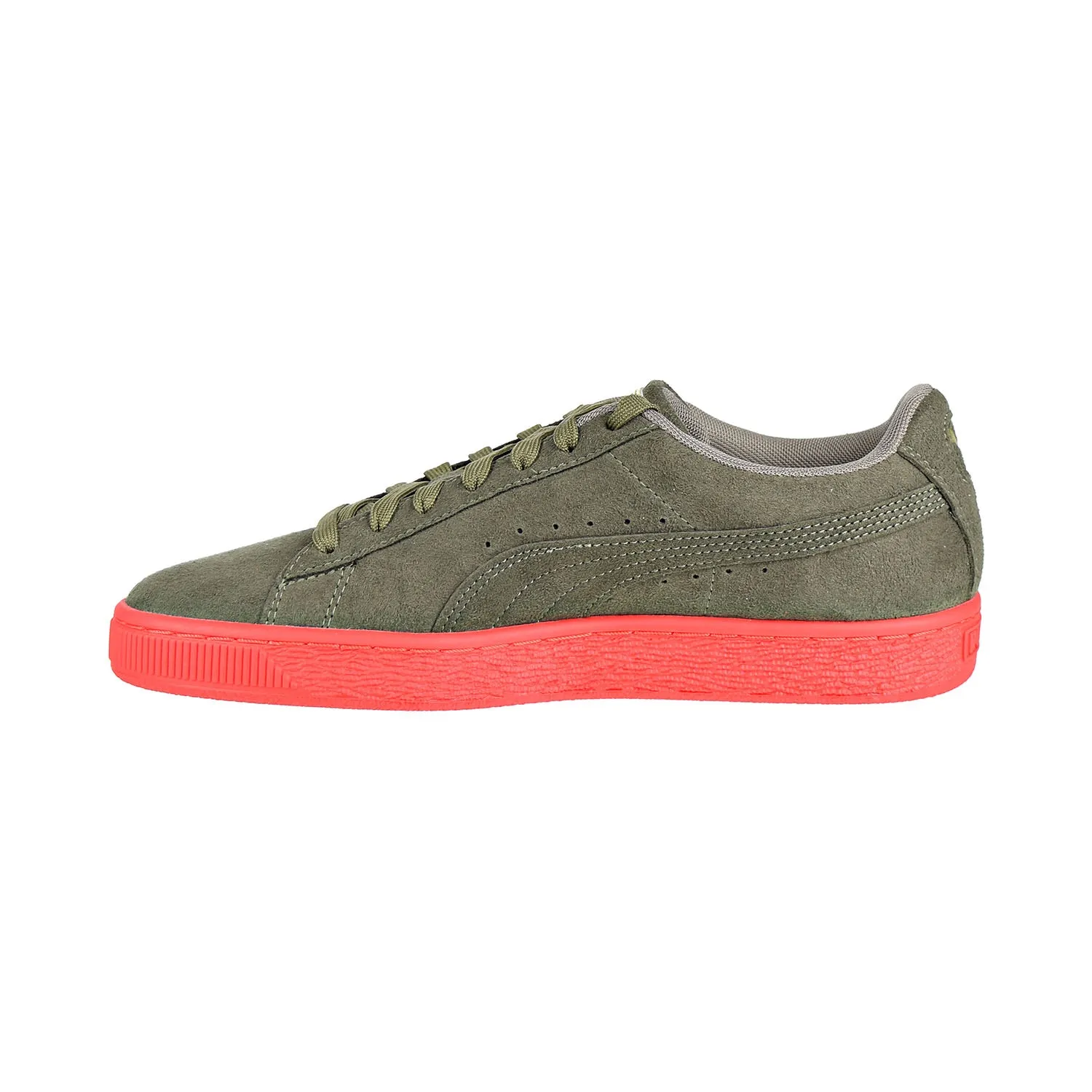 Puma Court Classic Dragon Patch Men's Shoes Burnt Olive/High Risk Red