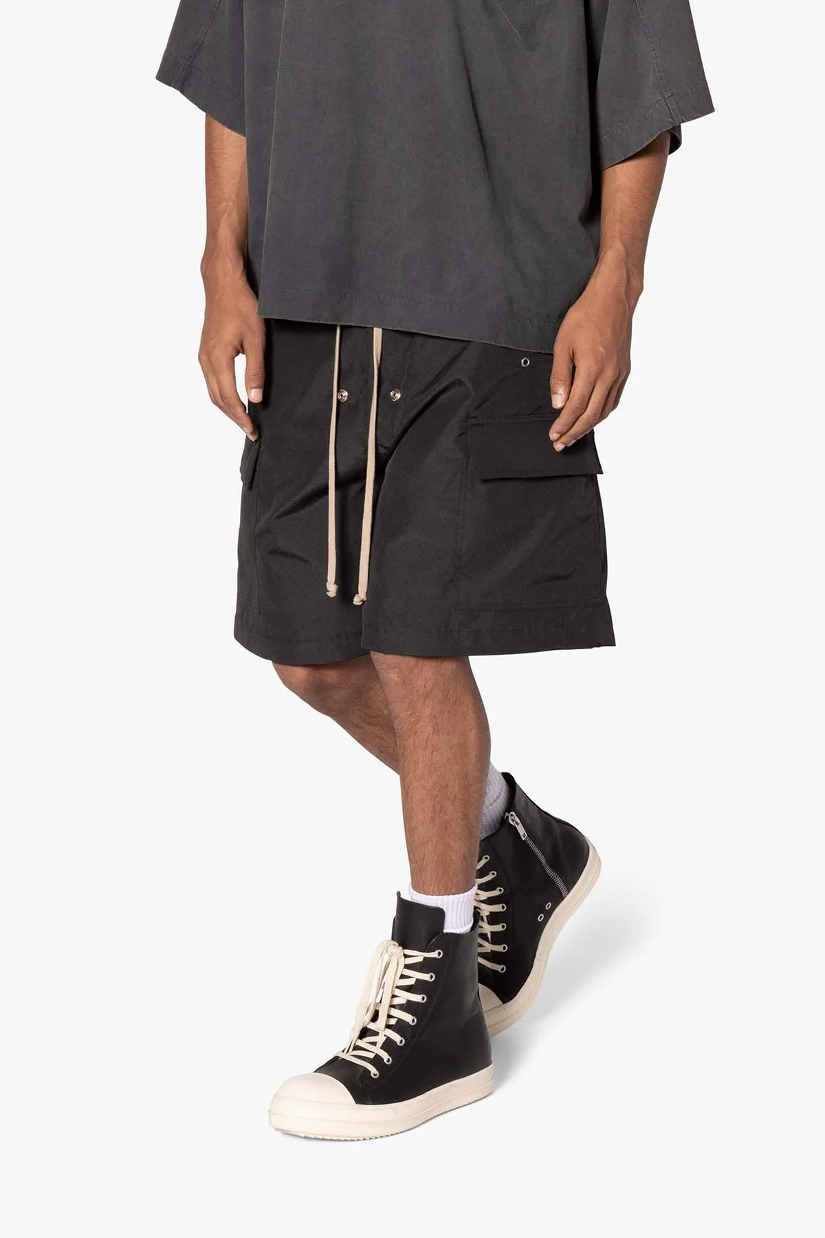 Rave Double Cargo Shorts - Black