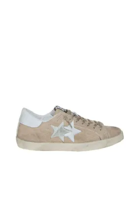 Sneaker Low Beige Canvas/Ghiaccio/Bianco