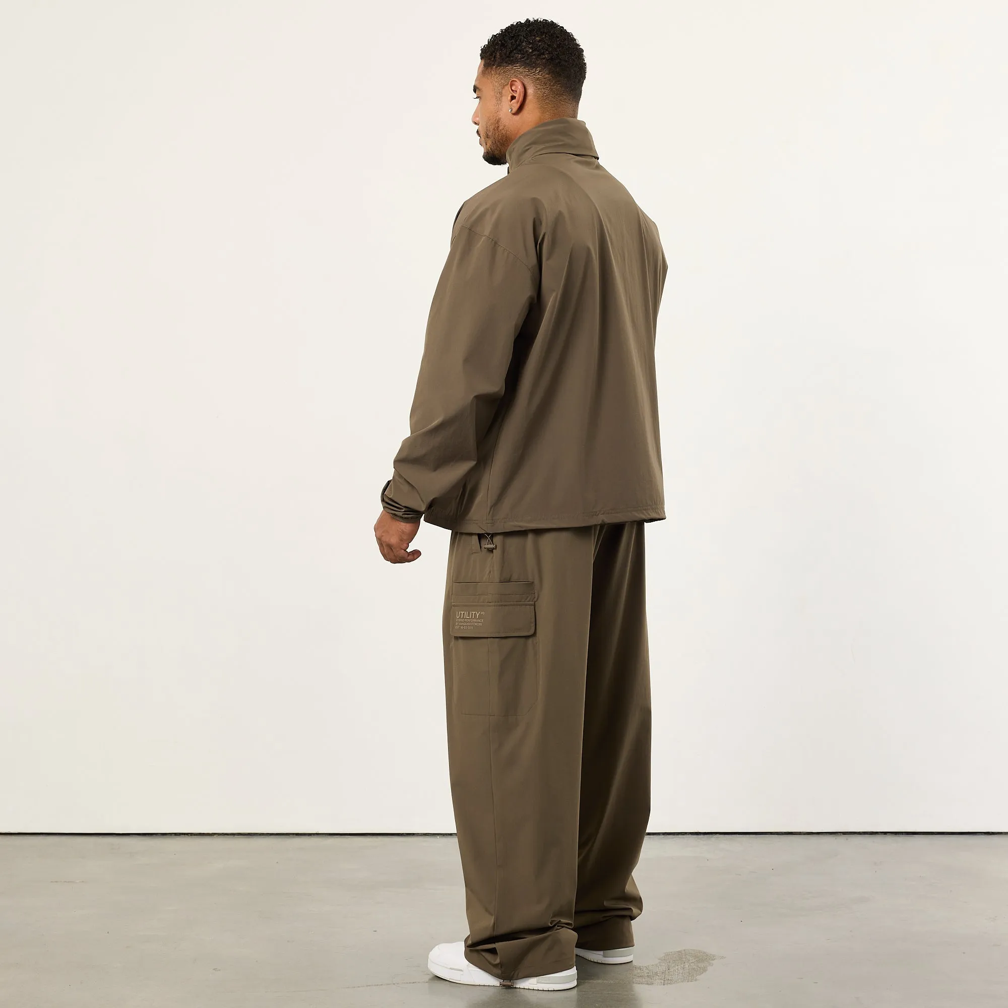 Vanquish Utility Brown Oversized Track Jacket