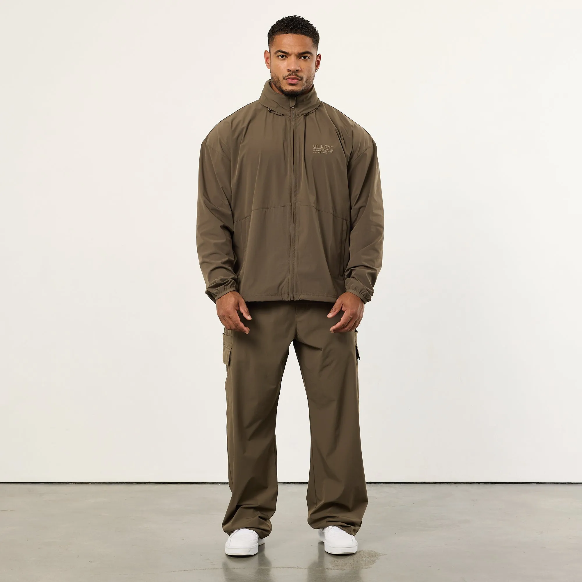 Vanquish Utility Brown Oversized Track Jacket