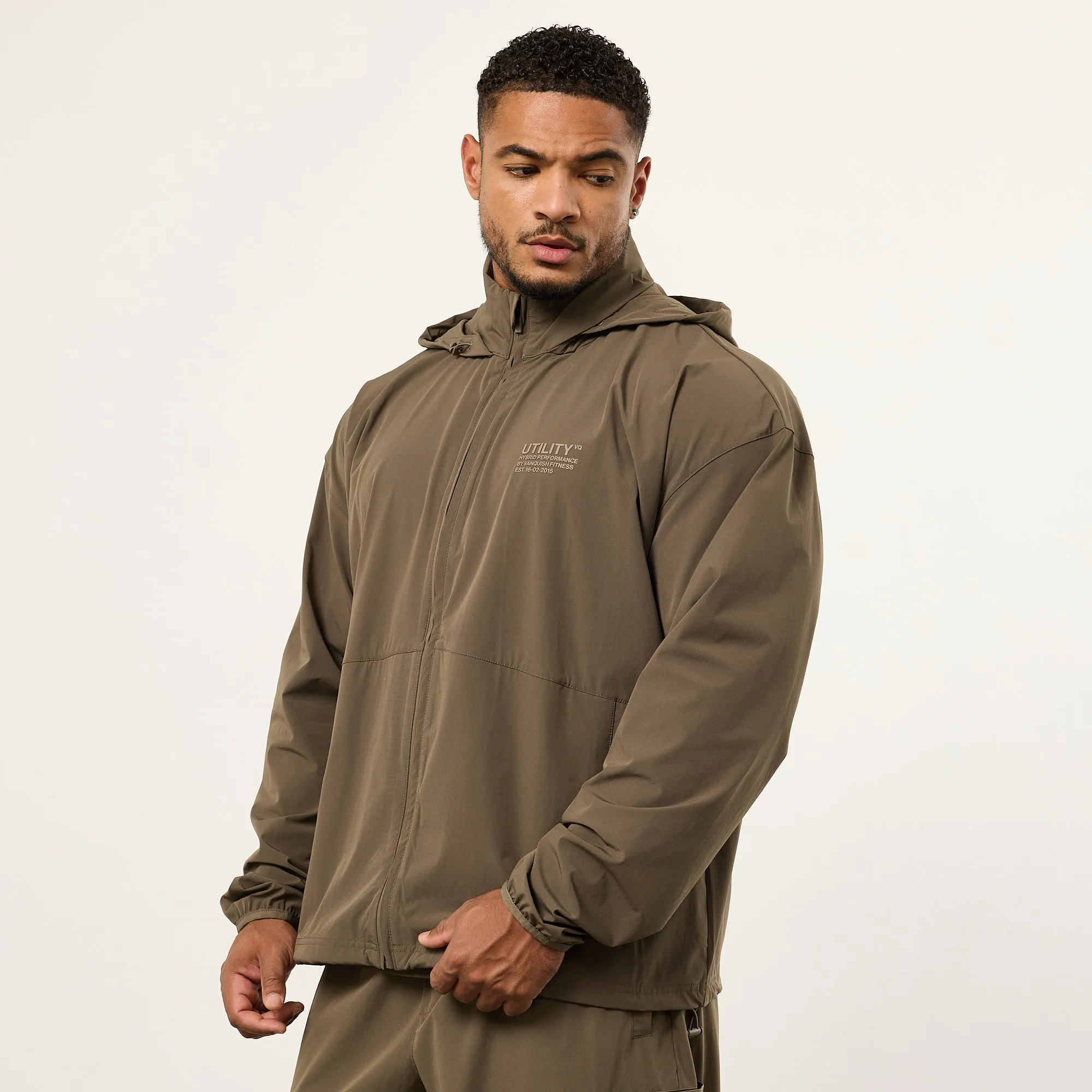 Vanquish Utility Brown Oversized Track Jacket