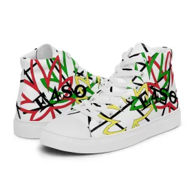 Women’s Big Leaf Cross Lines high top canvas shoes